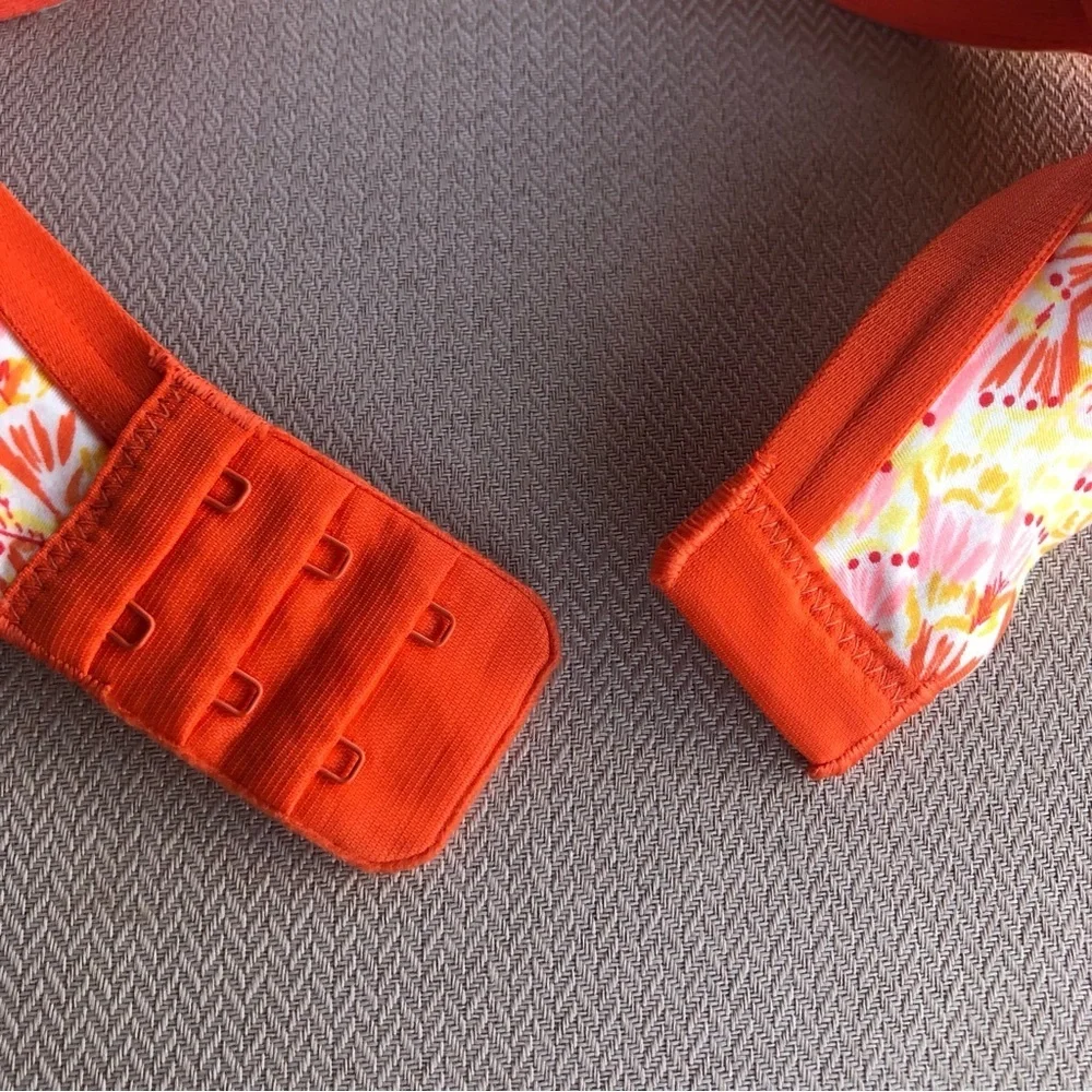 Victoria’s Secret Under Wire Lined Demi-bust Sequins‎ Orange Yellow Bra 34DD
